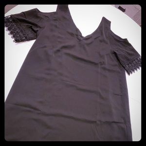 Black shoulder dress